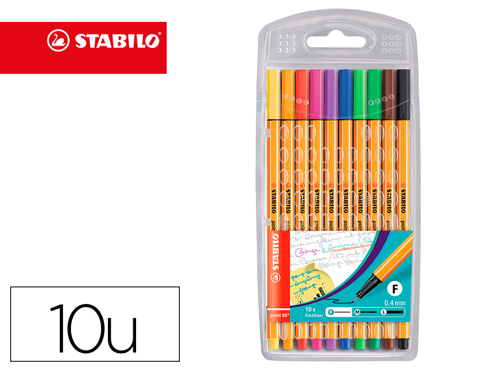 ESTUCHE 10 BOLIGRAFOS DE COLORES 1,00€ | CHINALANDIA