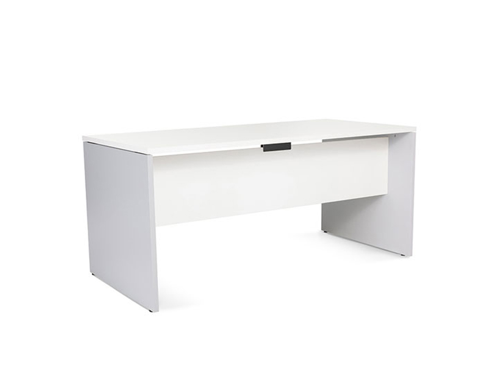 MESA OFICINA ROCADA SERIE WORK 160X80 CM ACABADO AN04 GRIS/BLANCO