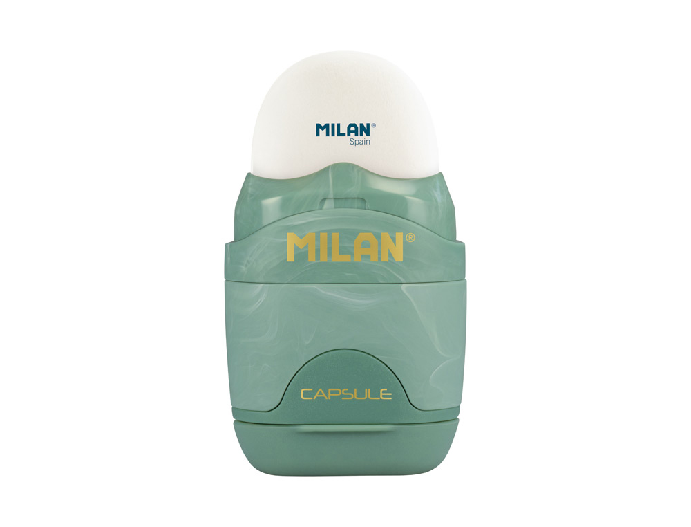 SACAPUNTAS MILAN CAPSULE LAVA PLASTICO 1 USO CON GOMA