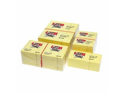 BLOC DE NOTAS ADHESIVAS FIXO AMARILLO 76X76 MM 100 HOJAS