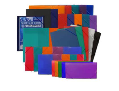 CARPETA GOMAS OFFICE BOX SUPRA MAXI RECIBOS SOLAPAS POLIPROPILENO COLORES SURTIDOS