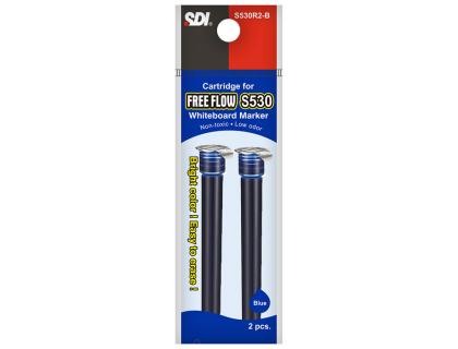 RECAMBIO ROTULADOR OFFICE BOX FREE FLOW PARA PIZARRA BLANCA AZUL PACK DE 2 UNIDADES