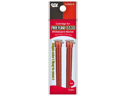 RECAMBIO ROTULADOR OFFICE BOX FREE FLOW PARA PIZARRA BLANCA ROJO PACK DE 2 UNIDADES