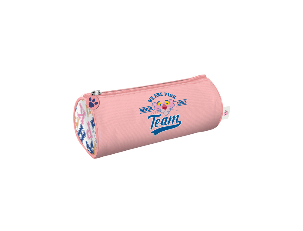 BOLSO ESCOLAR DOHE PORTATODO REDONDO PINK PANTHER TEAM 220X75 MM
