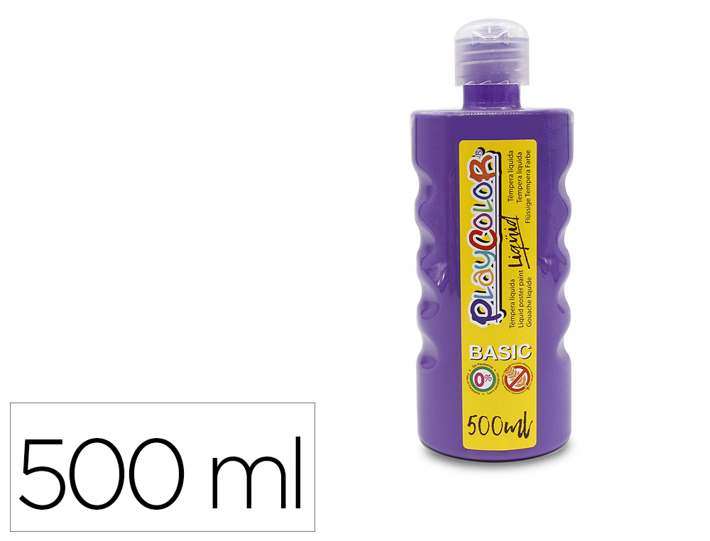 TEMPERA LIQUIDA PLAYCOLOR BASIC VIOLETA BOTE DE 500 ML