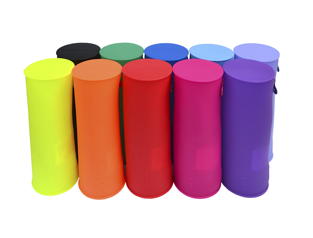 BOLSO ESCOLAR OFFICE BOX COLORLINE SILICONA REDONDO CON CREMALLERA COLORES SURTIDOS