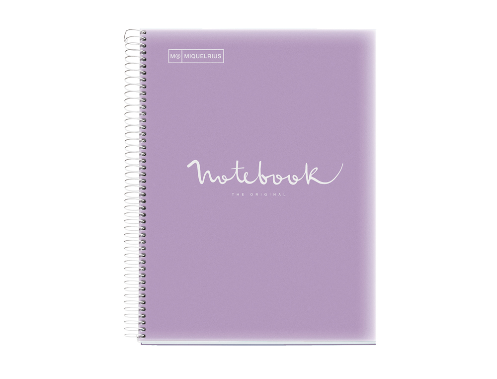 CUADERNO ESPIRAL MIQUELRIUS NOTEBOOK A4 TAPA POLIPROPILENO 120 HOJAS CUADRO 5MM 90 GR EMOTIONS