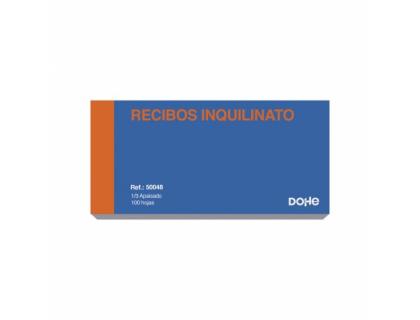 TALONARIO DOHE RECIBO INQUILINATO TRES DEL FOLIO SENCILLO