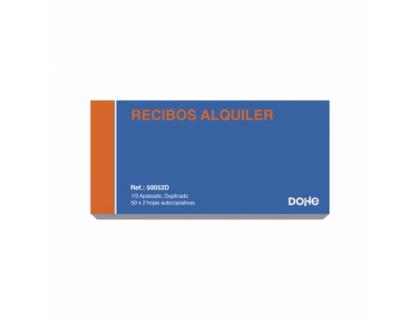 TALONARIO DOHE RECIBO ALQUILER CON IVA TRES DEL FOLIO DUPLICADO