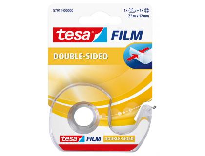 CINTA ADHESIVA TESA DOBLE CARA 7,5 M X 12 MM CON PORTARROLLOS