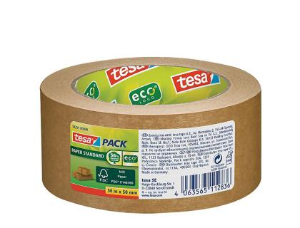 CINTA ADHESIVA TESA PACK PAPEL ECOLOGICO 50 MT X 50 MM PARA EMBALAJE