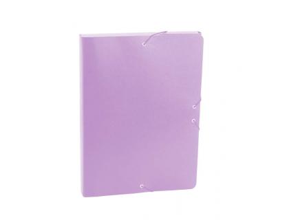 CARPETA PROYECTOS FABRISA FOLIO LOMO 30 MM CARTON GOFRADO LILA PASTEL
