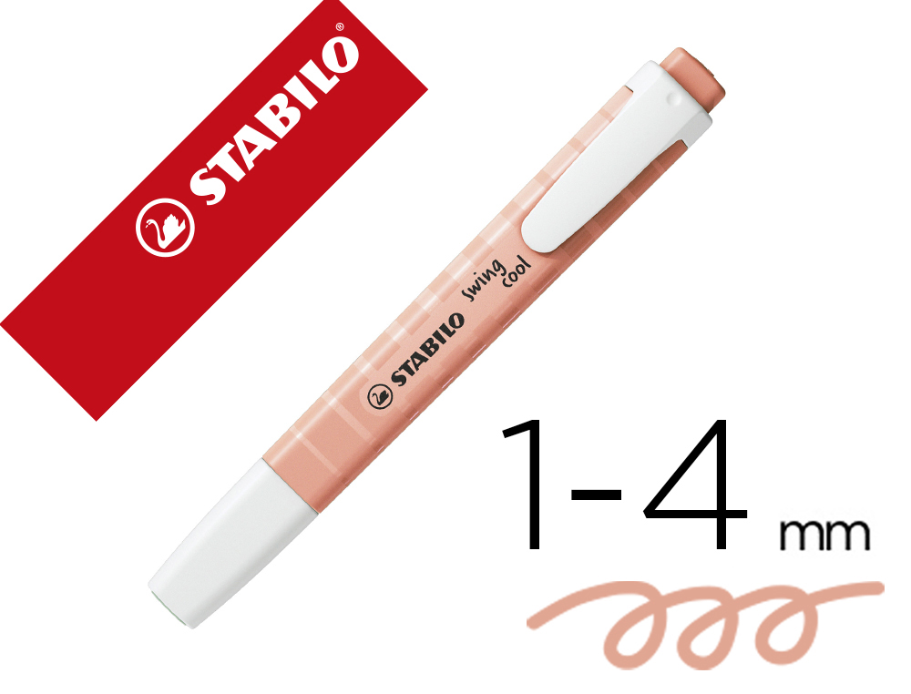 ROTULADOR STABILO FLUORESCENTE SWING COOL PASTEL MELOCOTON