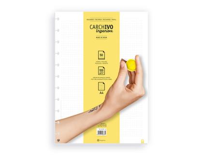 RECAMBIO CARCHIVO PARA CUADERNO INGENIOX DIN A5 50 HOJAS DOTS