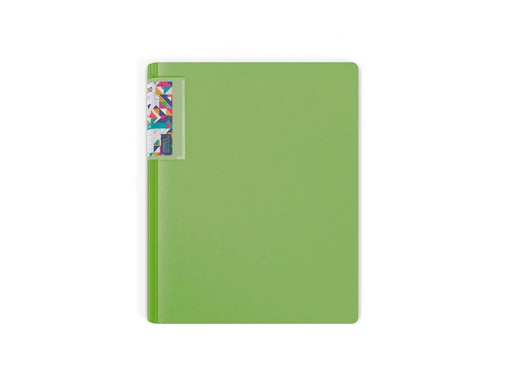 CARPETA CARCHIVO 4 ANILLAS 25 MM DIN A4 POLIPROPILENO FOAM LOMO CURVO VERDE LIMA