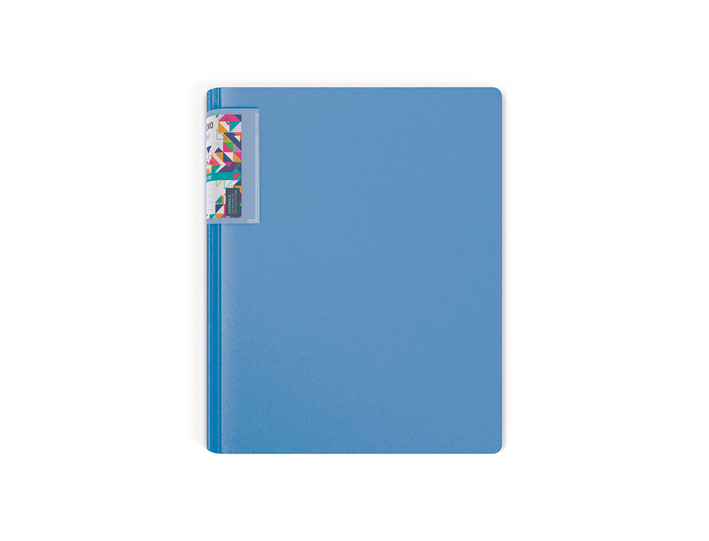 CARPETA CARCHIVO 4 ANILLAS 25 MM DIN A4 POLIPROPILENO FOAM LOMO CURVO AZUL CLARO