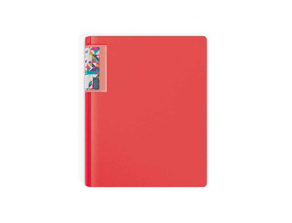 CARPETA CARCHIVO 4 ANILLAS 25 MM DIN A4 POLIPROPILENO FOAM LOMO CURVO ROJO