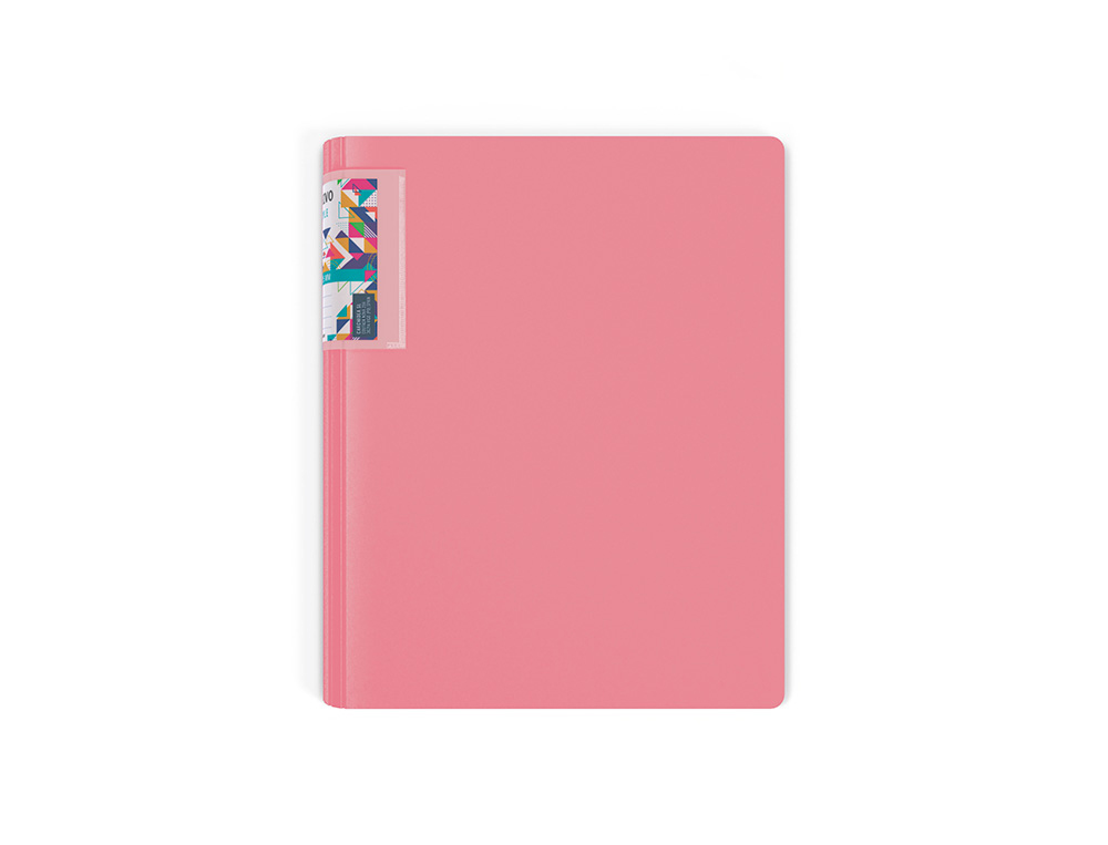 CARPETA CARCHIVO 4 ANILLAS 40 MM DIN A4 POLIPROPILENO FOAM 360 STYLE LOMO CURVO ROSA