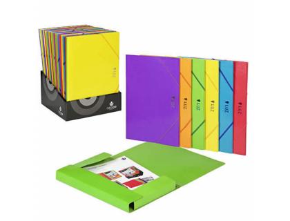 CARPETA CARCHIVO GOMAS SOLAPA LUZ CARTON BRILLANTE FOLIO AMARILLO