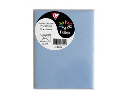 SOBRE CLAIREFONTAINE POLLEN 75X110 MM AZUL LAVANDA PACK DE 5 UNIDADES