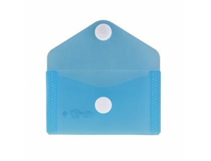 CARPETA OFFICE BOX DOSSIER V-LOCK BROCHE POLIPROPILENO TARJETA VISITA 62X105 MM AZUL