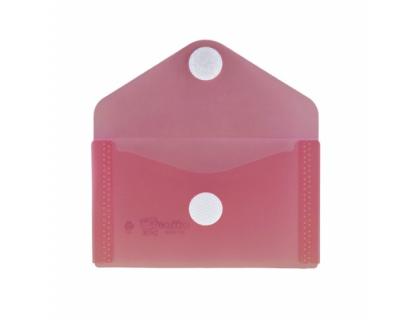 CARPETA OFFICE BOX DOSSIER V-LOCK BROCHE POLIPROPILENO TARJETA VISITA 62X105 MM ROJO