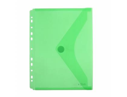 CARPETA OFFICE BOX DOSSIER V-LOCK BROCHE POLIPROPILENO MULTITALADRO DIN A4+ VERDE