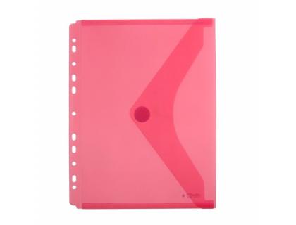 CARPETA OFFICE BOX DOSSIER V-LOCK BROCHE POLIPROPILENO MULTITALADRO DIN A4+ ROJO