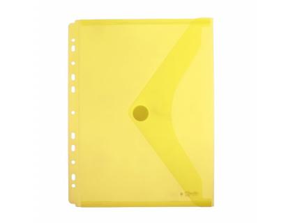 CARPETA OFFICE BOX DOSSIER V-LOCK BROCHE POLIPROPILENO MULTITALADRO DIN A4+ AMARILLO