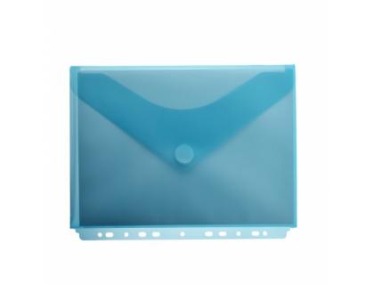 CARPETA OFFICE BOX DOSSIER V-LOCK BROCHE POLIPROPILENO MULTITALADRO CON FUELLE DIN A4+ AZUL