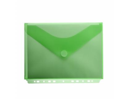 CARPETA OFFICE BOX DOSSIER V-LOCK BROCHE POLIPROPILENO MULTITALADRO CON FUELLE DIN A4+ VERDE