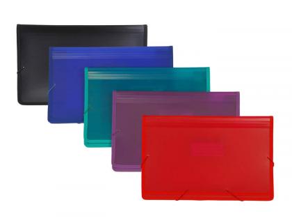 CARPETA OFFICE BOX CLASIFICADORA FUELLE POLIPROPILENO XXL DIN A4+ 12 DEPARTAMENTOS BORDES DE TELA