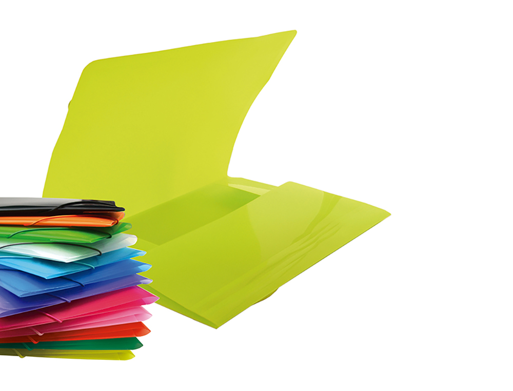 CARPETA GOMAS SOLAPAS OFFICE BOX POLIPROPILENO DIN A4+ COLORES LINE SURTIDOS