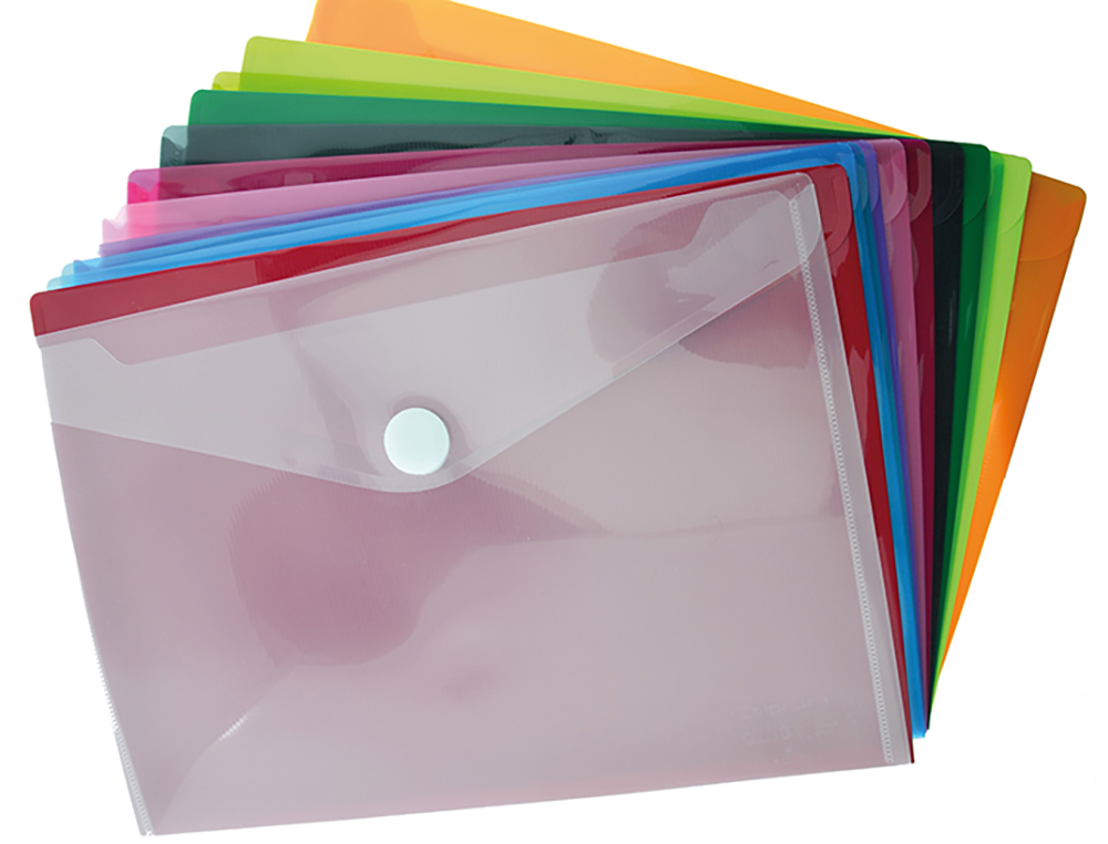 CARPETA OFFICE BOX DOSSIER V-LOCK BROCHE POLIPROPILENO MULTITALADRO DIN A4 COLORES SURTIDOS