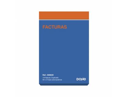 TALONARIO DOHE FACTURAS CUARTO NATURAL DUPLICADO FSC MIX