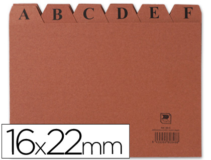 INDICE FICHERO CARTON N5 160X220 MM