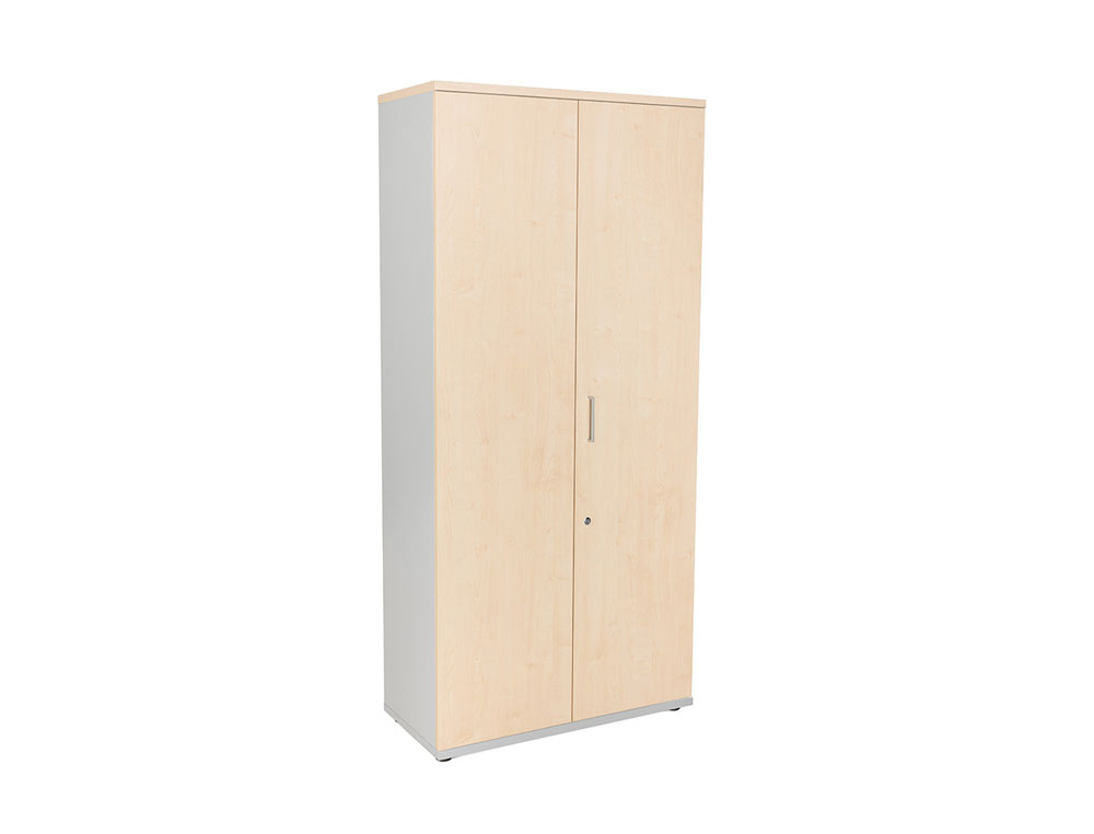 ARMARIO ROCADA CON CUATRO ESTANTES Y DOS PUERTAS SERIE STORE 195X90X45 CM ACABADO AN01 GRIS/HAYA