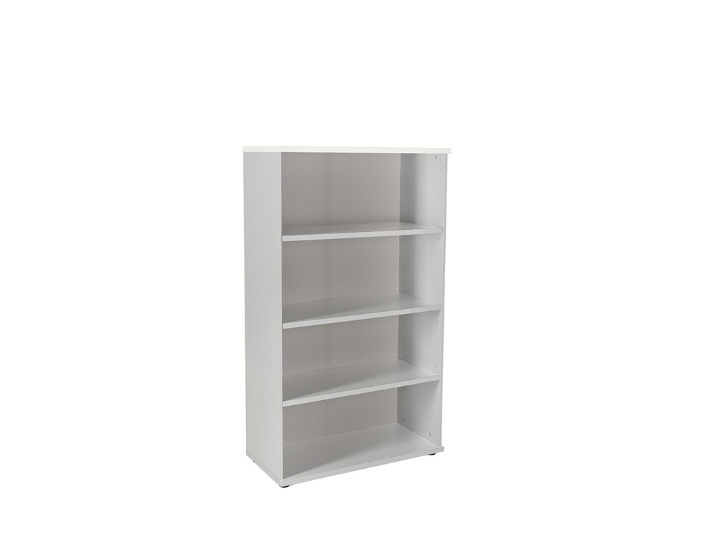 ARMARIO ROCADA CON CUATRO ESTANTES SERIE STORE 156X90X45 CM ACABADO AN04 GRIS/BLANCO