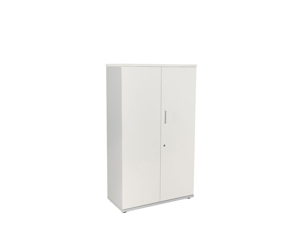 ARMARIO ROCADA CON CUATRO ESTANTES Y DOS PUERTAS SERIE STORE 156X90X45 CM ACABADO AN04 GRIS/BLANCO
