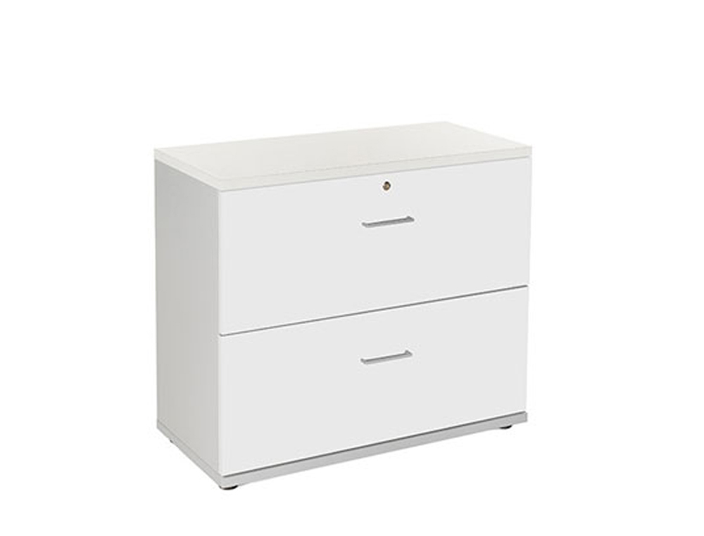 ARMARIO ROCADA CON DOS CAJONES SERIE STORE 78X90X45 CM ACABADO AN04 GRIS/BLANCO