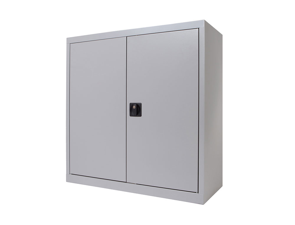 ARMARIO METALICO ROCADA DOS PUERTAS BATIENTES INCLUYE UNA BALDA 80X70X45 CM ACABADO AC00 GRIS/GRIS
