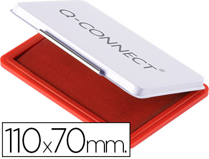 TAMPON Q-CONNECT N2 110X70 MM ROJO