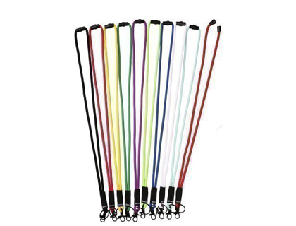 CORDON COLGANTE PARA IDENTIFIC ADOR TARIFOLD TEXTIL CON LLAVERO Y MOSQUETON 43 CM NEGRO PACK DE 10 UNIDADES
