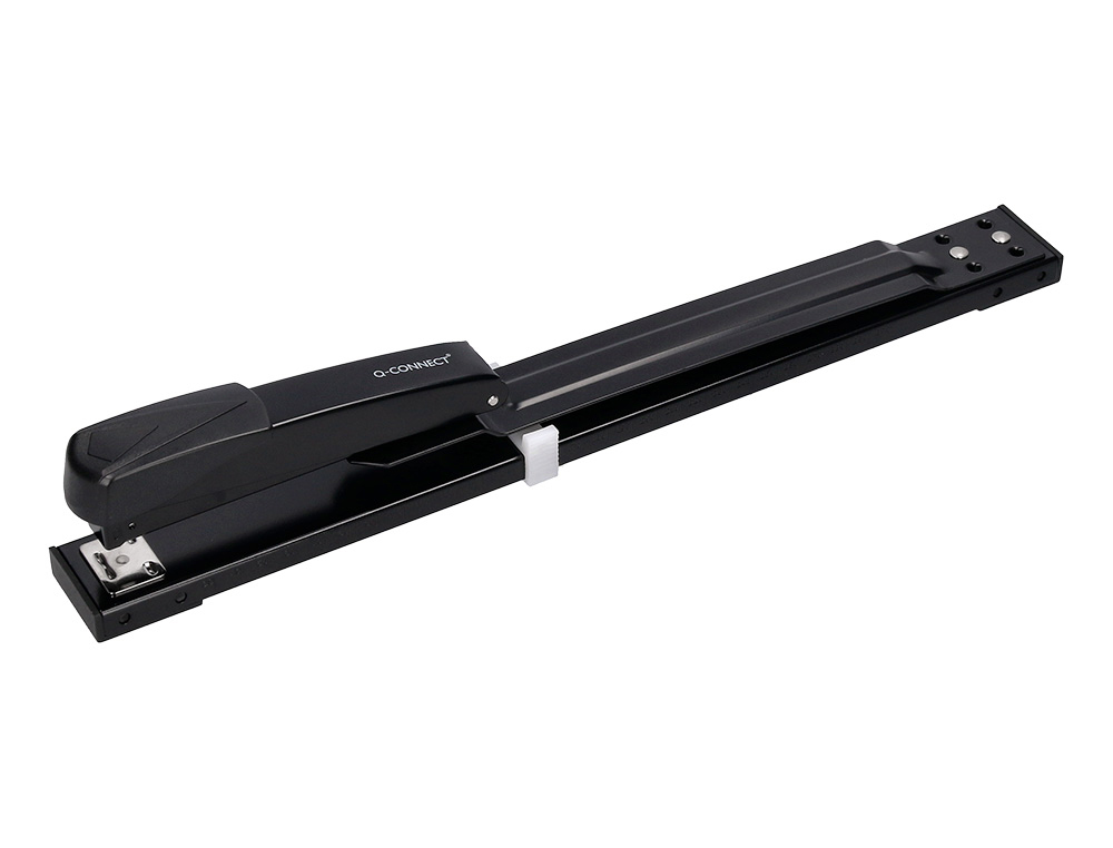 GRAPADORA Q-CONNECT KF02292 METALICA BRAZO LARGO CAPACIDAD 20 HOJAS USA GRAPAS 24/6 Y 26/6 COLOR NEGRO