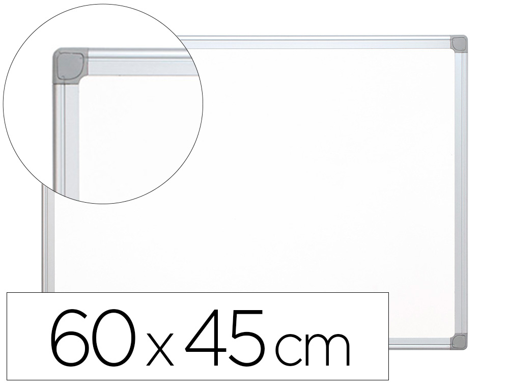 PIZARRA BLANCA Q-CONNECT LACADA MAGNETICA MARCO ALUMINIO 60X45 CM