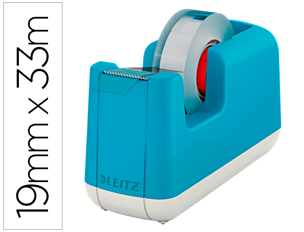 PORTARROLLO SOBREMESA LEITZ COSY PLASTICO PARA CINTAS 33 MT COLOR AZUL
