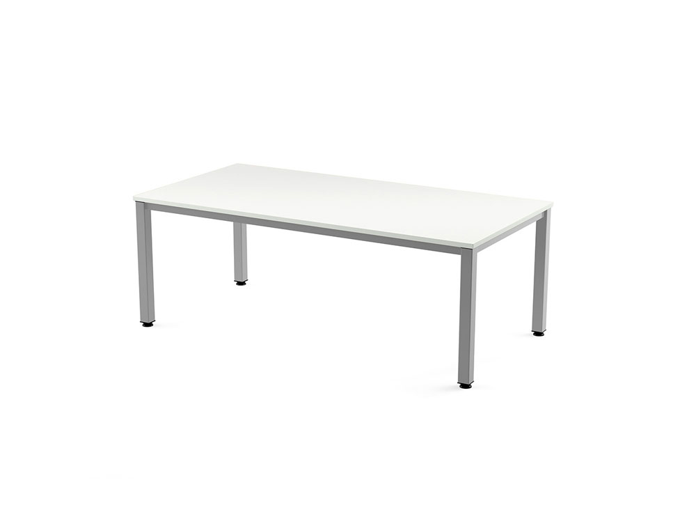 MESA DE OFICINA ROCADA EXECUTIVE 2005AD04 ALUMINIO/BLANCO 200X100 CM