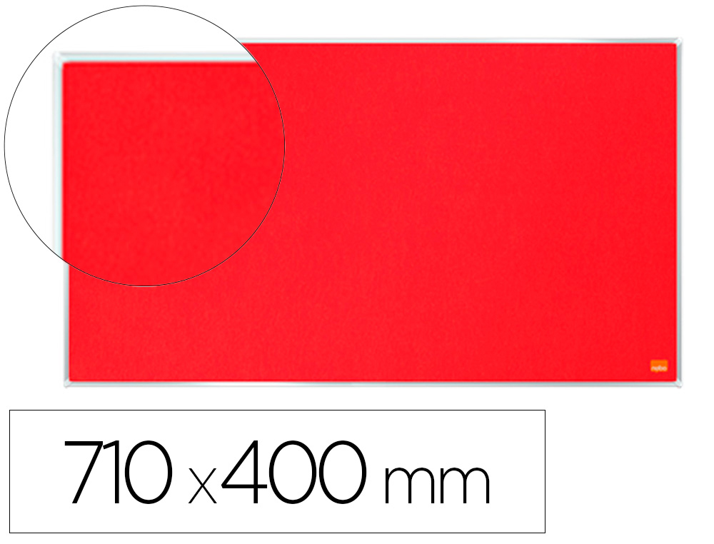 TABLERO DE ANUNCIOS NOBO IMPRESSION PRO FIELTRO ROJO FORMATO PANORAMICO 32