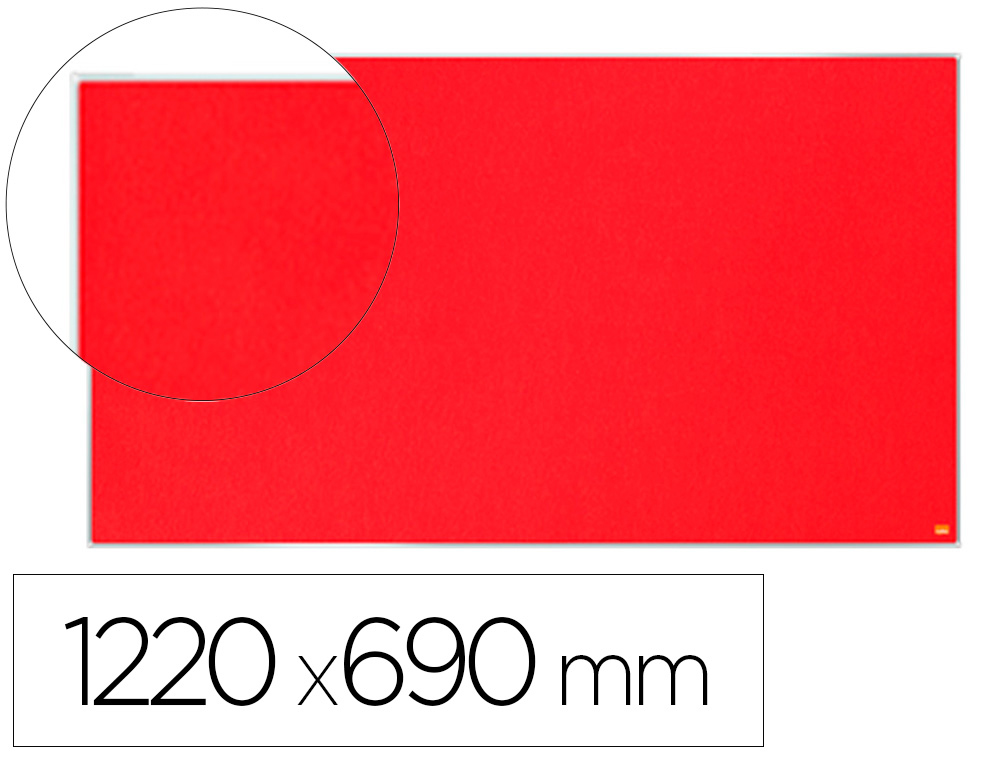 TABLERO DE ANUNCIOS NOBO IMPRESSION PRO FIELTRO ROJO FORMATO PANORAMICO 55