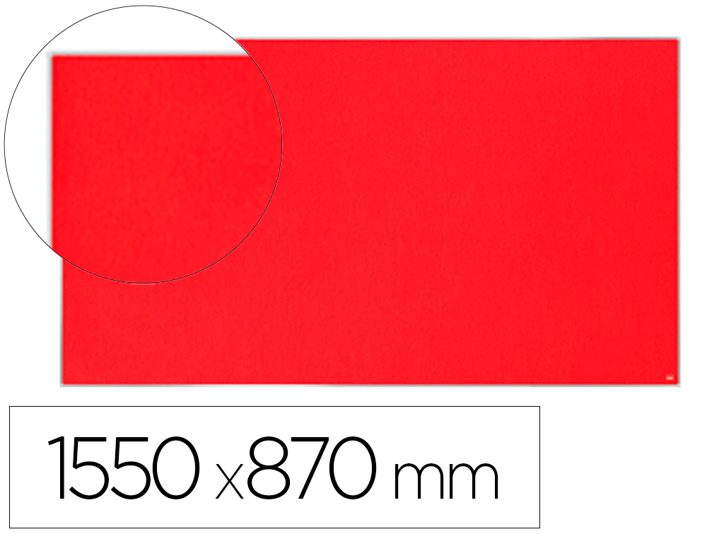 TABLERO DE ANUNCIOS NOBO IMPRESSION PRO FIELTRO ROJO FORMATO PANORAMICO 70